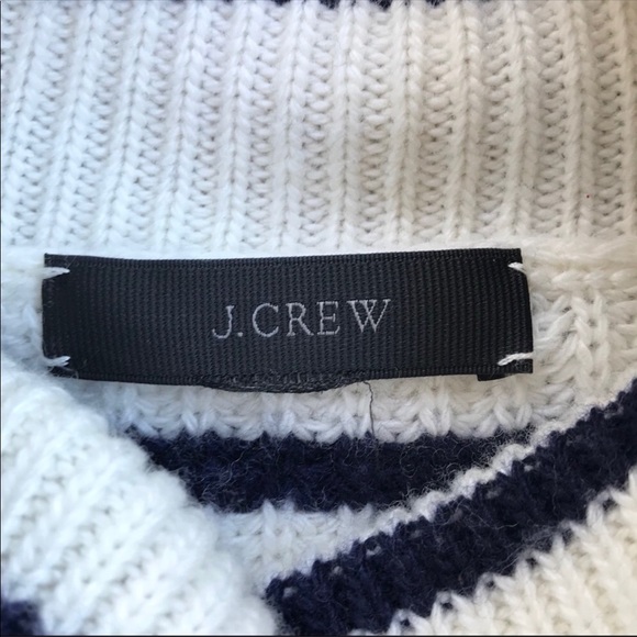 J. Crew Cream and Navy Stripe Sweater - Picture 2 of 7
